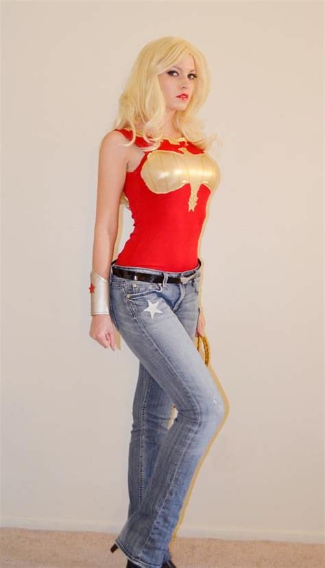 character wonder girl cassandra sandsmark from dc comics teen titans cosplay model katy