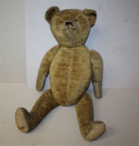 Bargain Johns Antiques Antique Teddy Bear Fully Jointed Straw