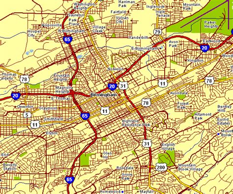 Map Of Birmingham Alabama And Surrounding Cities Atlanta Georgia Map