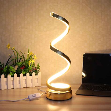 With 1100 lux of brightness and a high cri, the lightblade can transform even the dreariest space into a warm and bright zone of productivty. Creatives Design Spiral Modern LED Table Desk Lamp 24w Warm White Light For Bedroom Beside Lamp ...