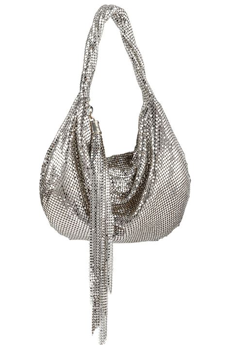 Marisol Mesh Hobo Bag In Silver By Whiting And Davis Rental The Fitzroy