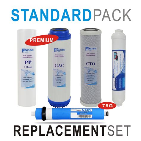 Premium Reverse Osmosis System Replacement Filter Set 5 Stage Filters