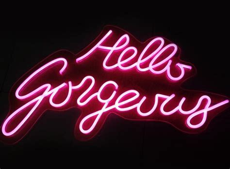 Hello Gorgeous Neon Sign Flex Led Text Neon Light Sign Led Etsy