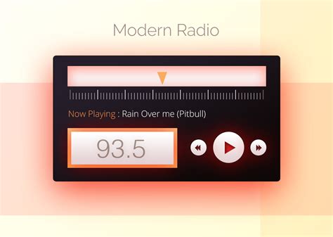 Modern Radio Widget Ui Free Psd Download Psd