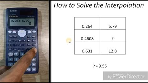 How To Solve The Interpolation In Calculator Casio Fx991 Ms The
