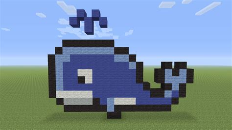 Minecraft Pixel Art Whale Youtube