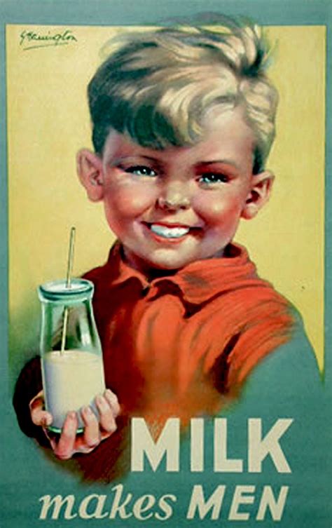 Vintage 1930s “milk Makes Men” Vintage Ads Old Advertisements Old Ads