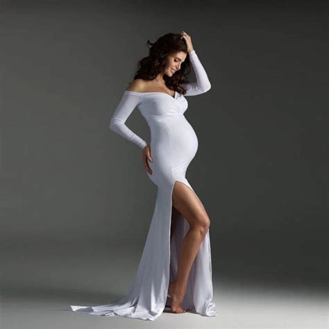 Sexy Shoulder Less Maternity Dresses For Photo Shoot Long Etsy