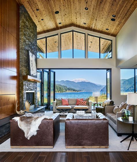 Living Room Designed By Garrison Hullinger Lake House Interior