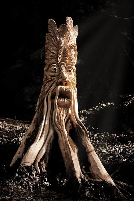 Art Carved Tree Face Free Image Download