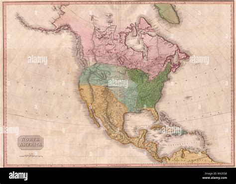 Pinkerton Mapa De América Del Norte 1812 Fotografía De Stock Alamy
