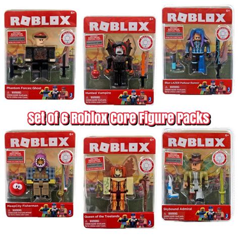 Set Of 6 Roblox Core Figure Packs By Jazwares Phantom Forces Ghost