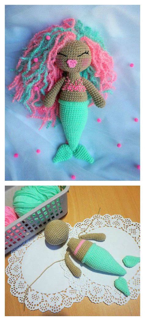 Crochet Amigurumi Mermaid Doll Free Pattern Mermaid Crochet Pattern