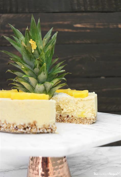 pineapple cheesecake recipe   blog  vegan