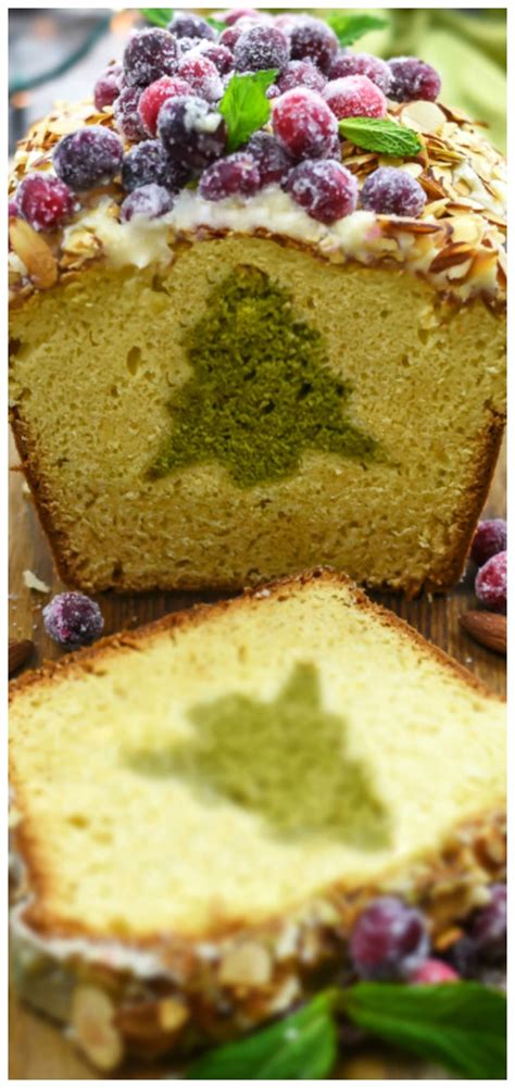 Ingredients {pound cake} slightly adapted from mybakingaddication. Amaretto-Matcha Christmas Pound Cake | Recipe | Almond ...
