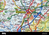 Road Map of Gloucester, England Stock Photo - Alamy