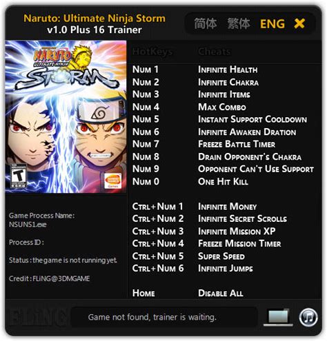 Naruto Ultimate Ninja Storm Trainer 16 V10 Fling Download Cheats