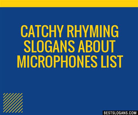 100 Catchy Rhyming About Microphones Slogans 2024 Generator Phrases And Taglines