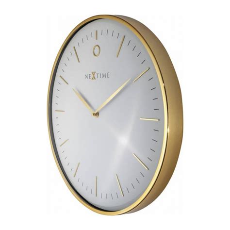 Buy Nextime Glamour Wall Clock Gold And White Online Purely Wall Clocks