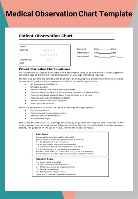 Medical Observation Chart Template