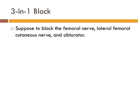 Ppt Femoral Nerve Blocks And 3 In 1 Nerve Blocks Powerpoint