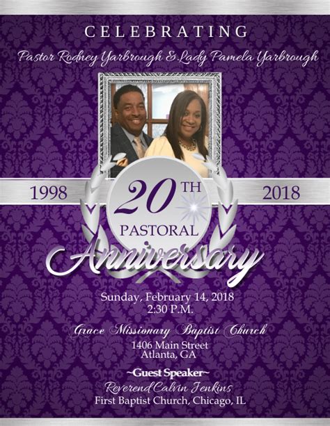 Copy Of Copy Of Pastor Anniversary Postermywall