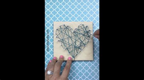 Diy String Art Heart And Free Heart Pattern Youtube