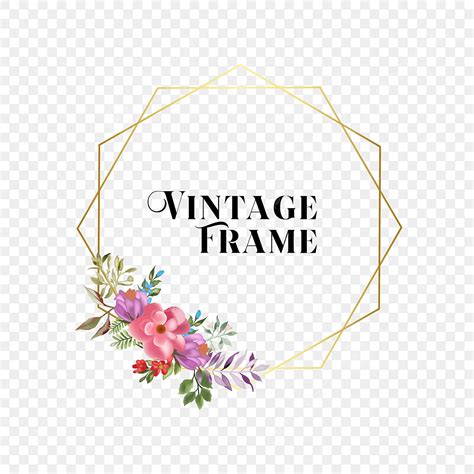 Vintage Wedding Frame Vector Hd Png Images Watercolor Vintage Wedding