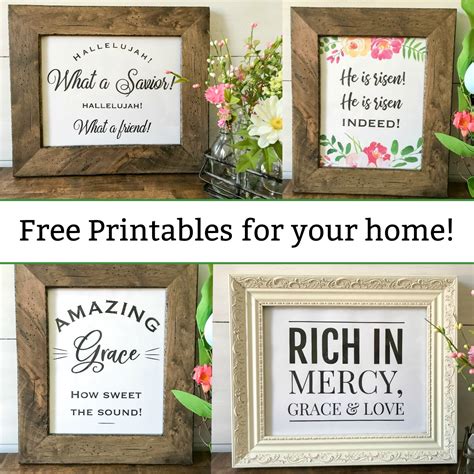 Find new framed wall art for your home at joss & main. Free Printables Christian Wall Art - Spring and Easter ...