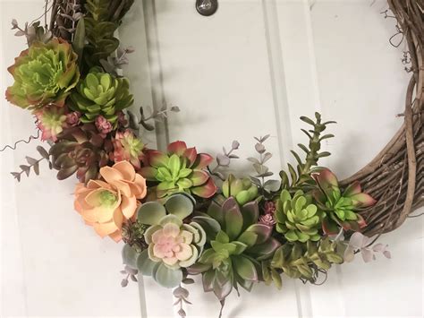 Artificial Succulent Wreath Succulent Wreath Artificial Succulents