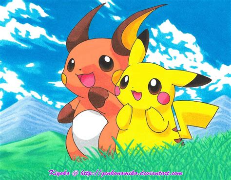 Pikachu And Raichu Pikachu Pikachu Raichu Cute Pokemon Pictures