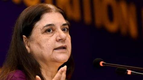 Union minister for women and child development maneka sanjay gandhi and secretary rakesh srivastava are also seen. Maneka Gandhi drops another bomb, says those who vote for ...