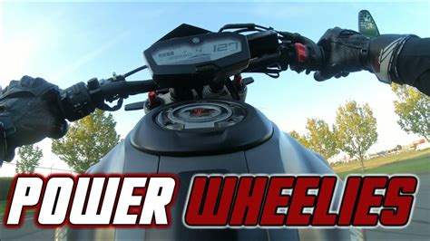 Mt07 Power Wheelies Youtube
