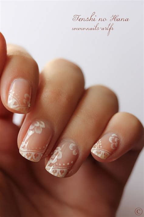 Lace Wedding Nails Art With Nail Art Stamp Tool 1629211 Weddbook