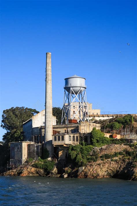 San Francisco Alcatraz Power Plant Water Tower Editorial