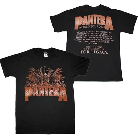 Pantera Band Heavy Metal Tour 2023 T Shirt Black Fullsize S 5xl