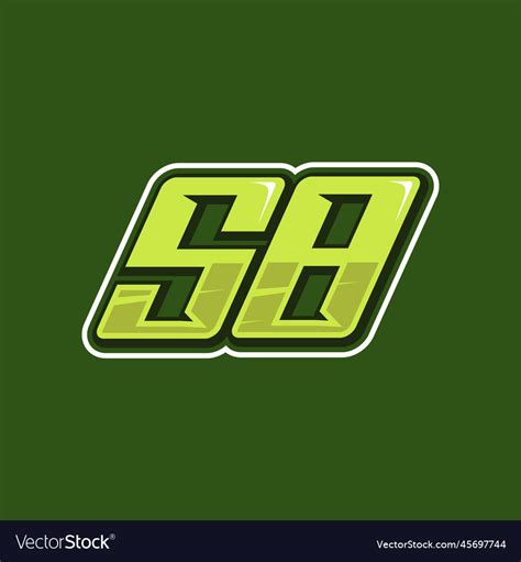 Racing Number 58 Logo Design Royalty Free Vector Image