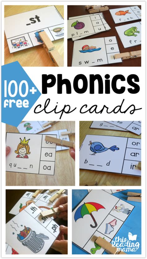 Learn about phonics with free interactive flashcards. 100+ FREE Phonics Clip Cards - This Reading Mama