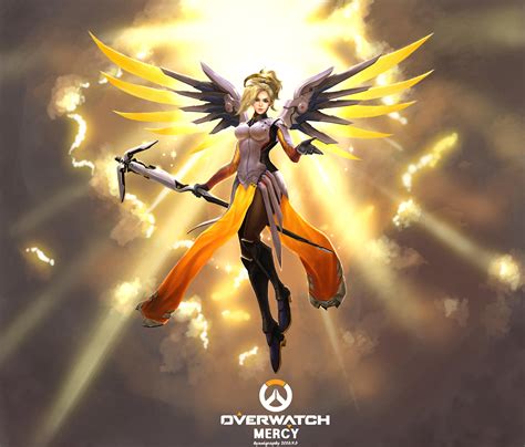 Overwatch Mercy Fanart By Hyunigraphy On Deviantart
