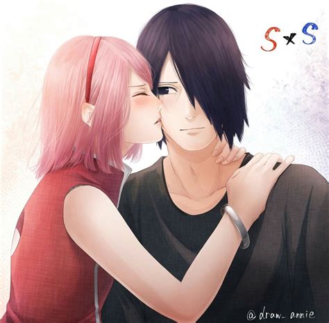 Shy Kiss Sasusaku Sakura Uchiha Naruto Sasuke Sakura