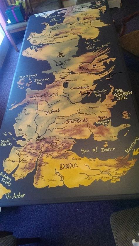 Game Of Thrones Hand Painted Westeros Table Hand Painted Westeros