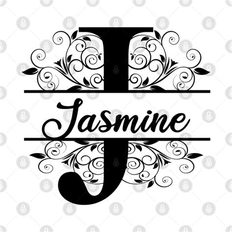 Personalized Name Monogram J Jasmine Letter J Jasmine T Shirt