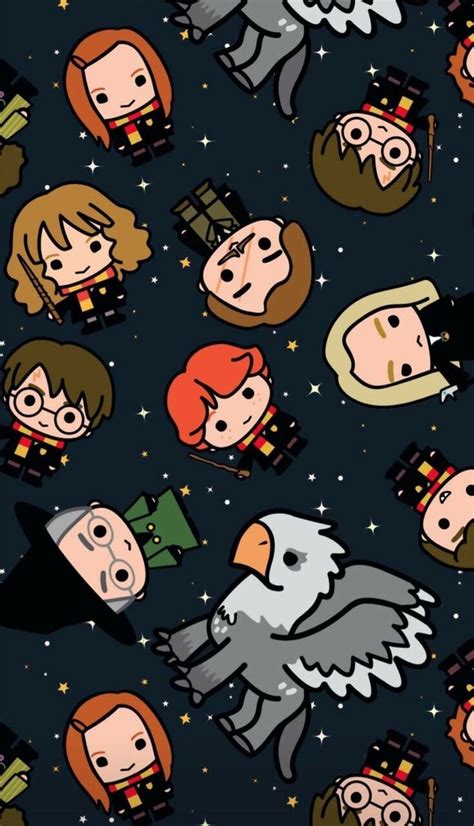 Harry Potter Cast Cartoon Drawing Wallpapers Wallpaper Cave