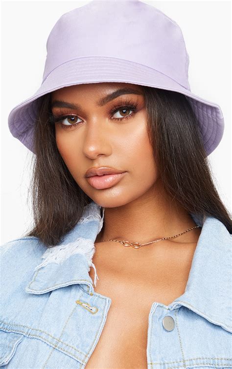 Lilac Bucket Hat Accessories Prettylittlething Uae