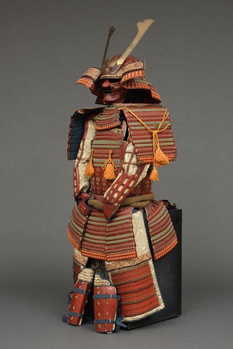 yoroi armadura têxtil metal samurai red lacquer catawiki