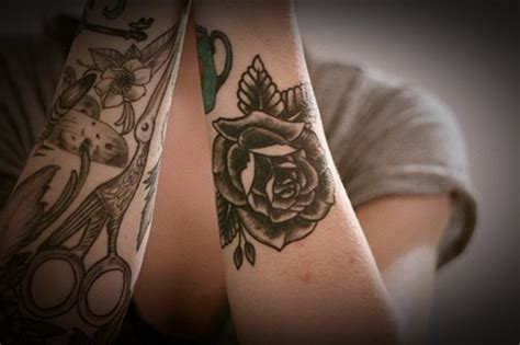 Rose Arm Tattoo Designs Inner Forearm Tattoos For Guys