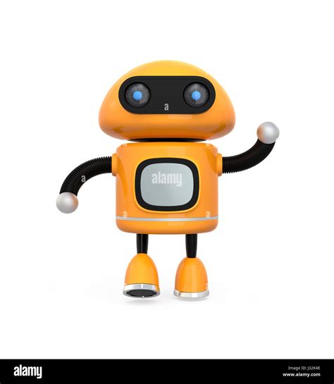 Humanoid Robot Isolated On White Banque De Photographies Et Dimages à