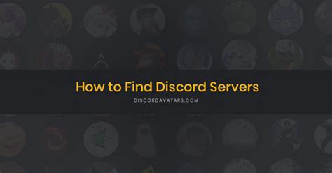How To Find Discord Servers Discord Avatars