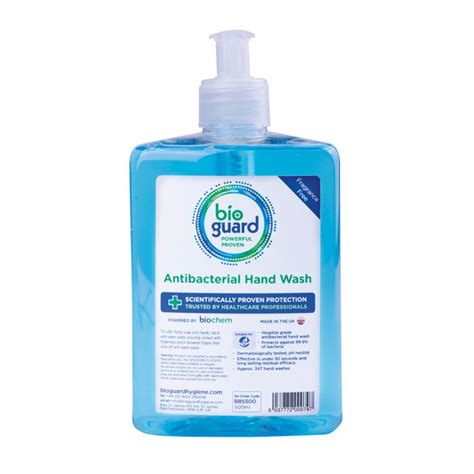 Bioguard Antibacterial Soap Aqua Blue 500ml Pump Top Single