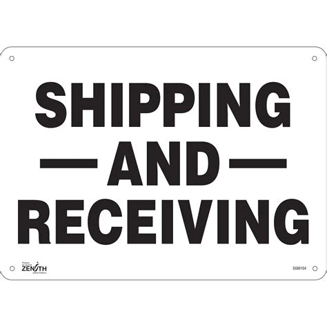Shipping And Receiving Signs 14 X 20 Hollistons Inc